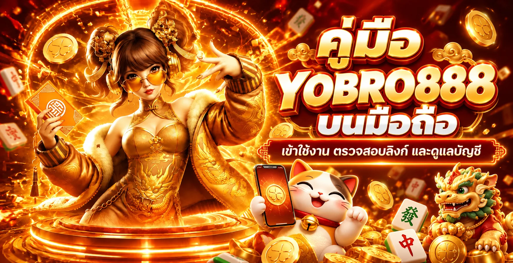 YOBRO888 มือถือ คู่มือเข้าใช้งานและดูแลบัญชี